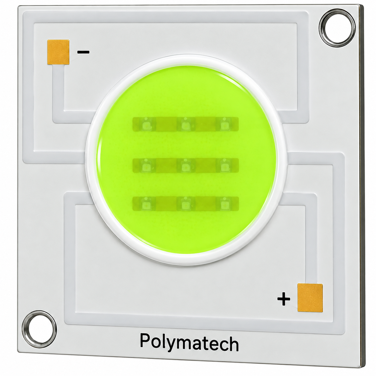 Indicative Polymatech Light Green infrared-plus-blue chip-on-board LED.